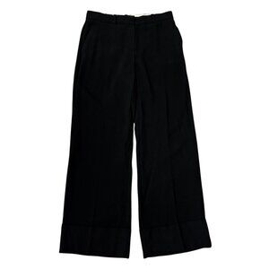 Mango Black Wide Leg Dress Trouser Pants Size 6 Careerwear Office Workwear